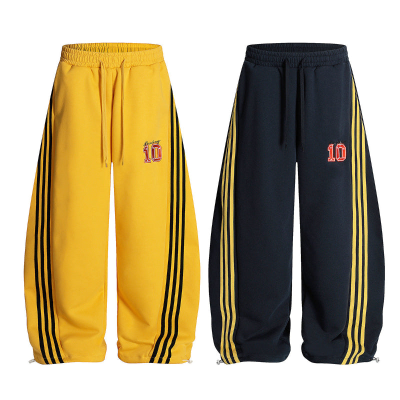 ヴィンテージサイドライン ワイドトラックパンツ イエロー&ブラック カラー展開 ユニセックス Highland