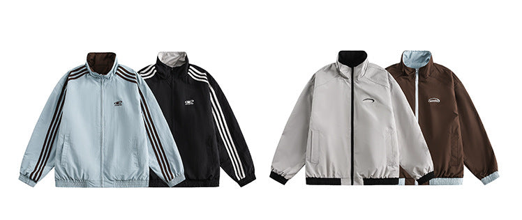 リバーシブルトラックジャケット バイカラー＆無地 2種展開 ユニセックス High land