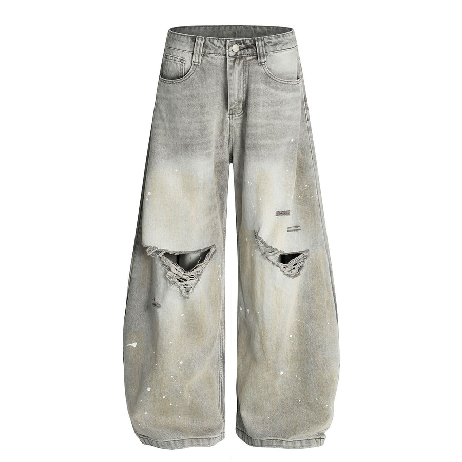 Graffiti Style Wide Denim