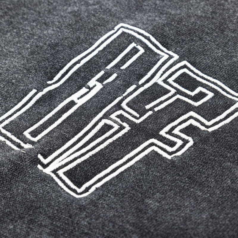 ヴィンテージウォッシュジップパーカー 刺繍ロゴ ディテール