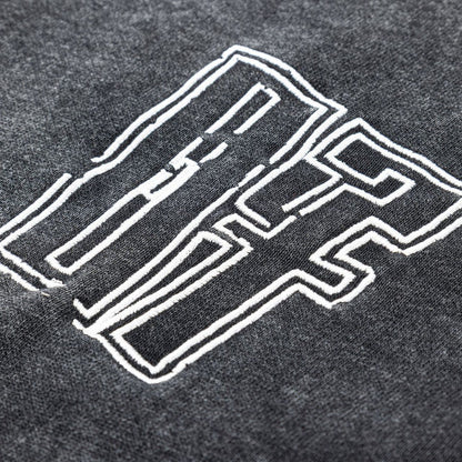 ヴィンテージウォッシュジップパーカー 刺繍ロゴ ディテール