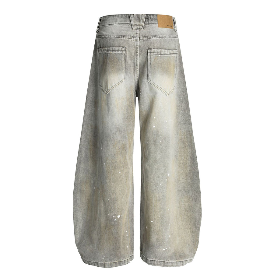 Graffiti Style Wide Denim