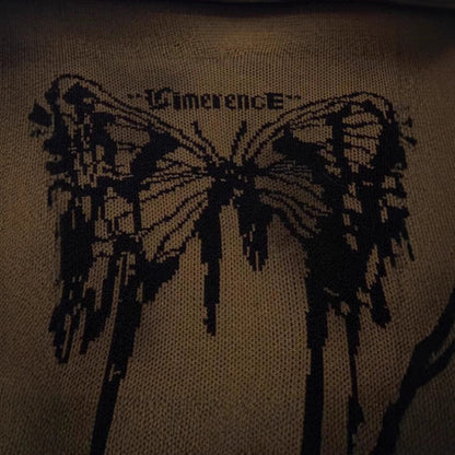 バタフライダメージニット 前面デザイン 拡大 ユニセックス