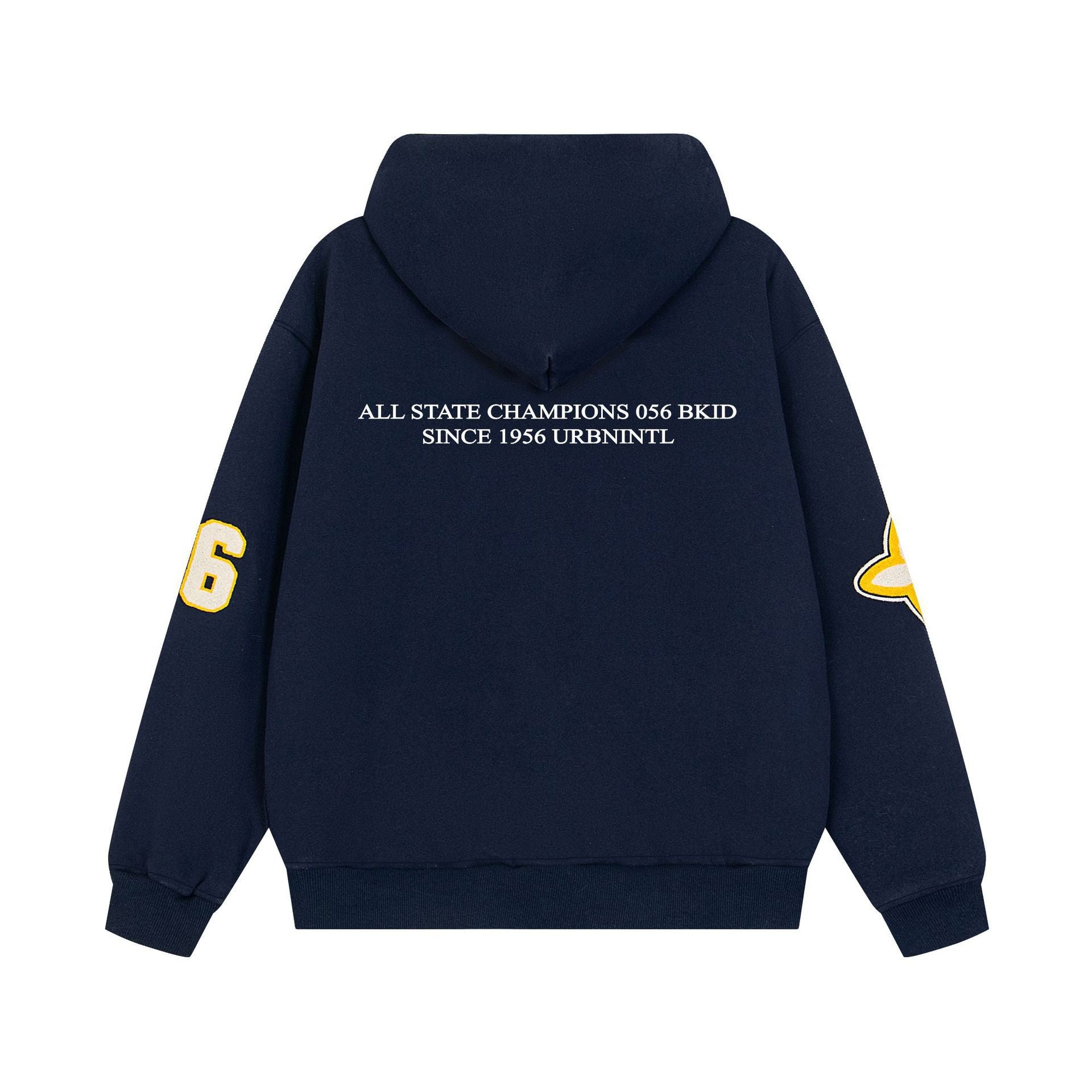 刺繍ロゴワッペンジップパーカー｜ストリート系バトルキッドデザイン