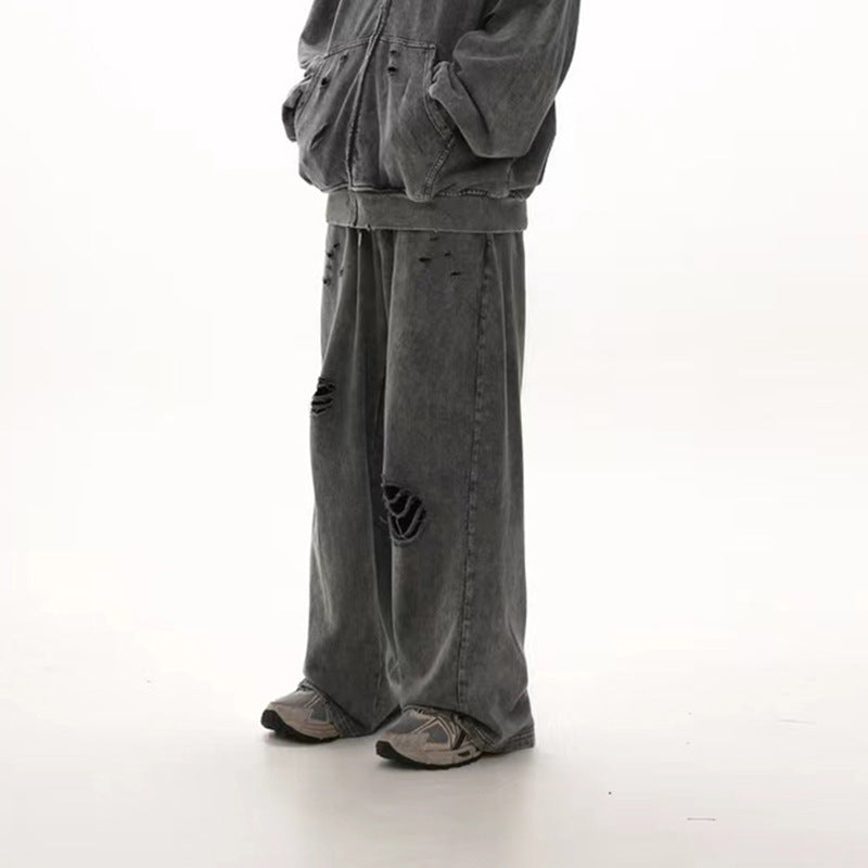 street sweat pants with damage