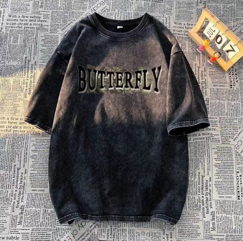 antique t-shirt butterfly