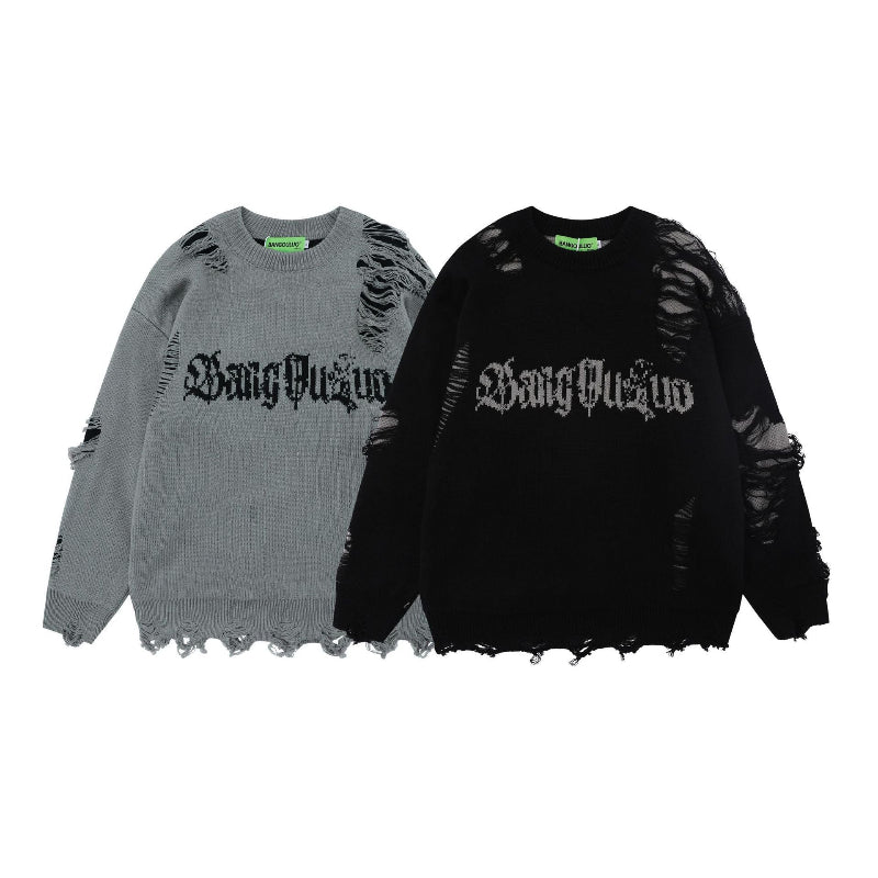damage sweater 2color