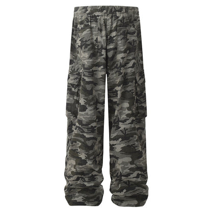 カモフラージュ ワイドカーゴパンツ バックスタイル ポケット詳細 Highland