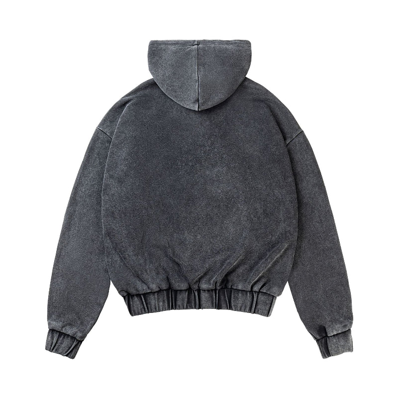 ヴィンテージウォッシュジップフーディー パーカー バックスタイル Taeleplus