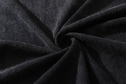 ビンテージ加工 フォトグラフィックプリント ロンT｜ストリート系ブラックロングスリーブTシャツ メンズ レディース