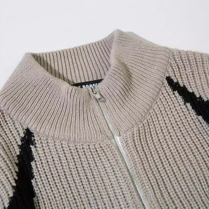 ハイネック ジップアップ ニット襟 クローズアップ JAKOO SHOW