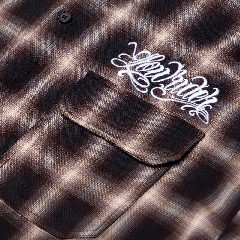 EMBROIDERY PLAID PATTERN SHIRT