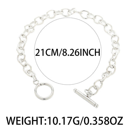 シルバーチェーンブレスレット 21cm 長さ 重量 サイズイメージ Highland