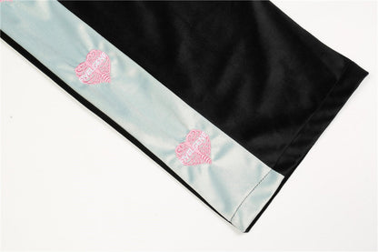 ハートラインジャージトラックセットアップ ユニセックス 韓国ストリート Y2K【High land】