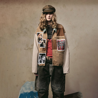 Blondie Patchwork Vintage Denim Jacket