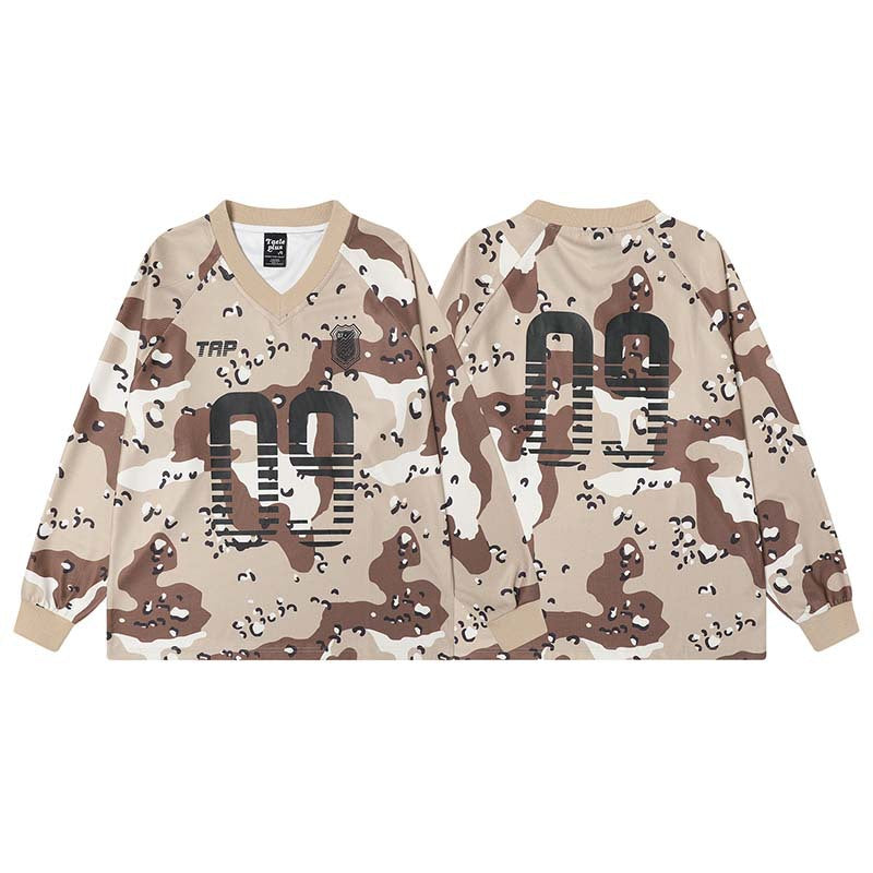 Desert Camo V-Neeck Jersey - Beige