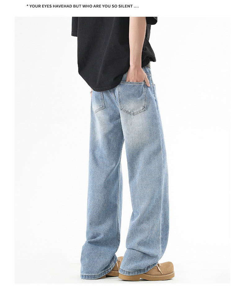 ワイドデニムパンツ ブルー バックデザインコーデ High land