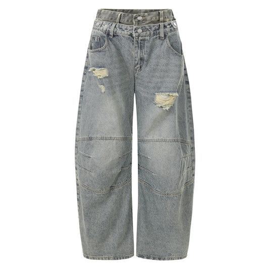 simple damage jeans