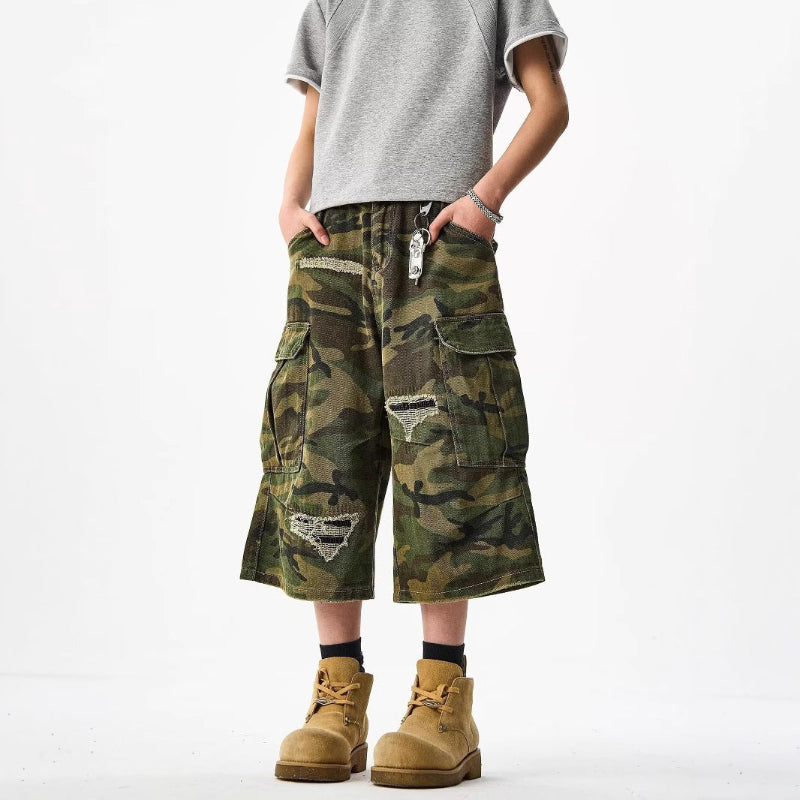 【SALE】RIPPING CARGO SHORTS CMOUFLAGE