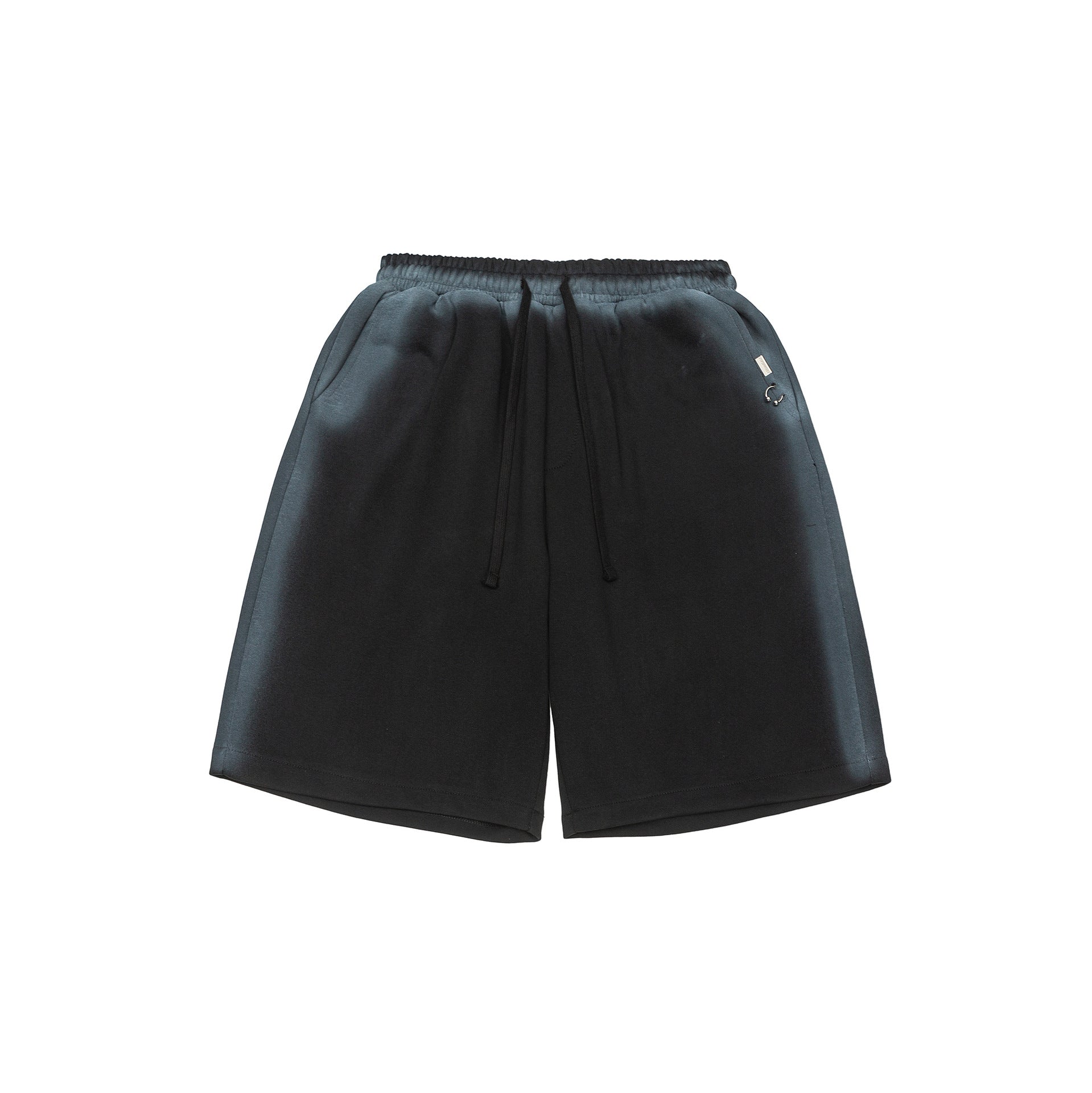 ピグメントショーツ ブラック単品 フェイクピアスディテール Highland