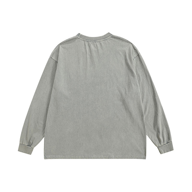 long T-shirt smoking boy