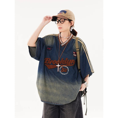 ヴィンテージウォッシュ Brooklyn ビッグTシャツ ロゴ&襟ラインアップ ディテール Highland