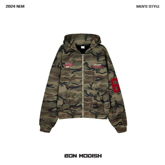 Camo Zip Hoodie #69