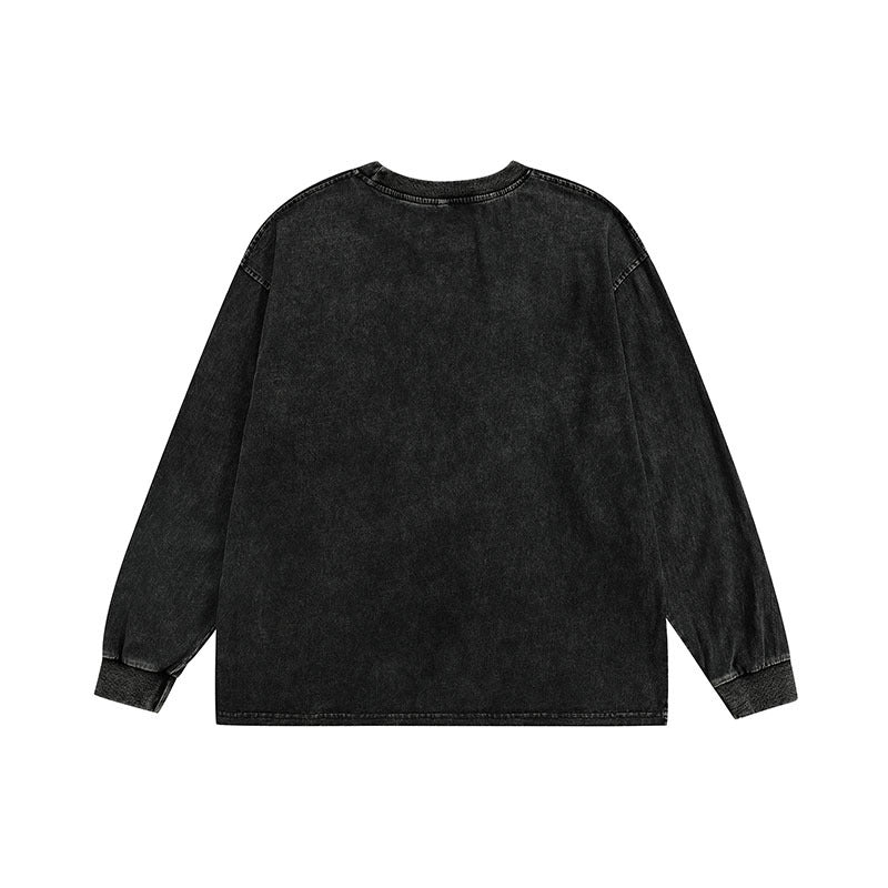 long T-shirt smoking boy