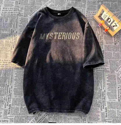 スモークグラデーション MYSTERIOUSロゴTシャツ 正面デザイン High land