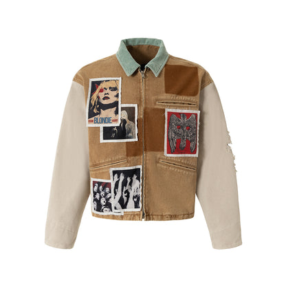 Blondie Patchwork Vintage Denim Jacket