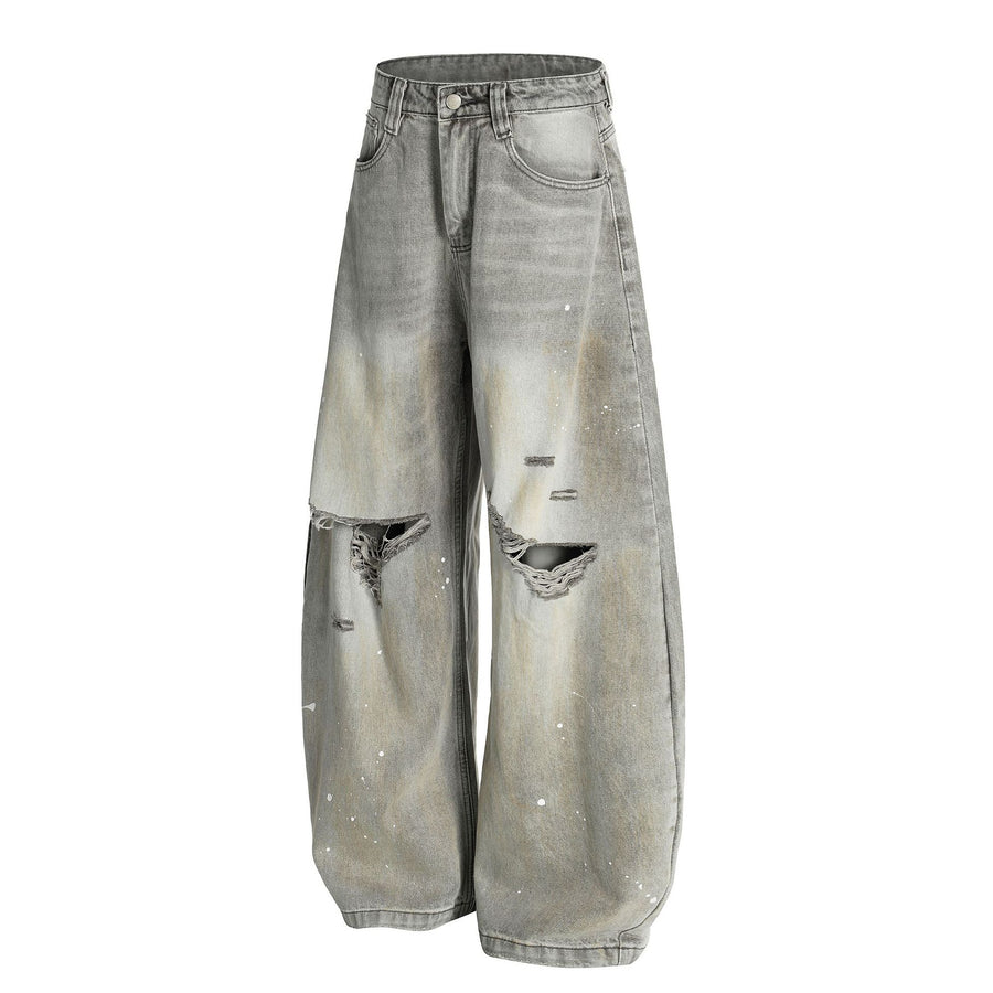 Graffiti Style Wide Denim