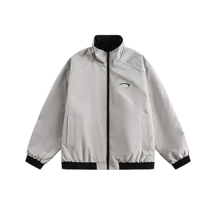 リバーシブルトラックジャケット シルバー単体 フロント High land