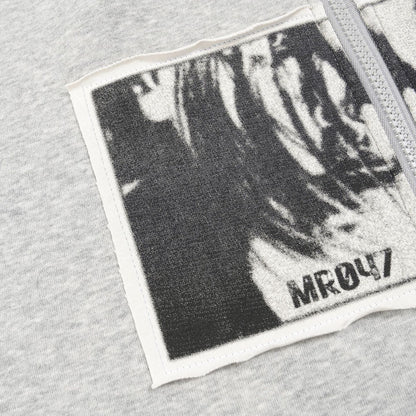 Graphic Photo Print Zip-Up Hoodie