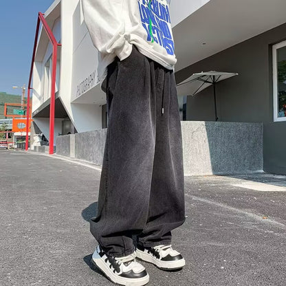 ワイドデニムパンツ ブラック×ホワイトコーデ例 High land