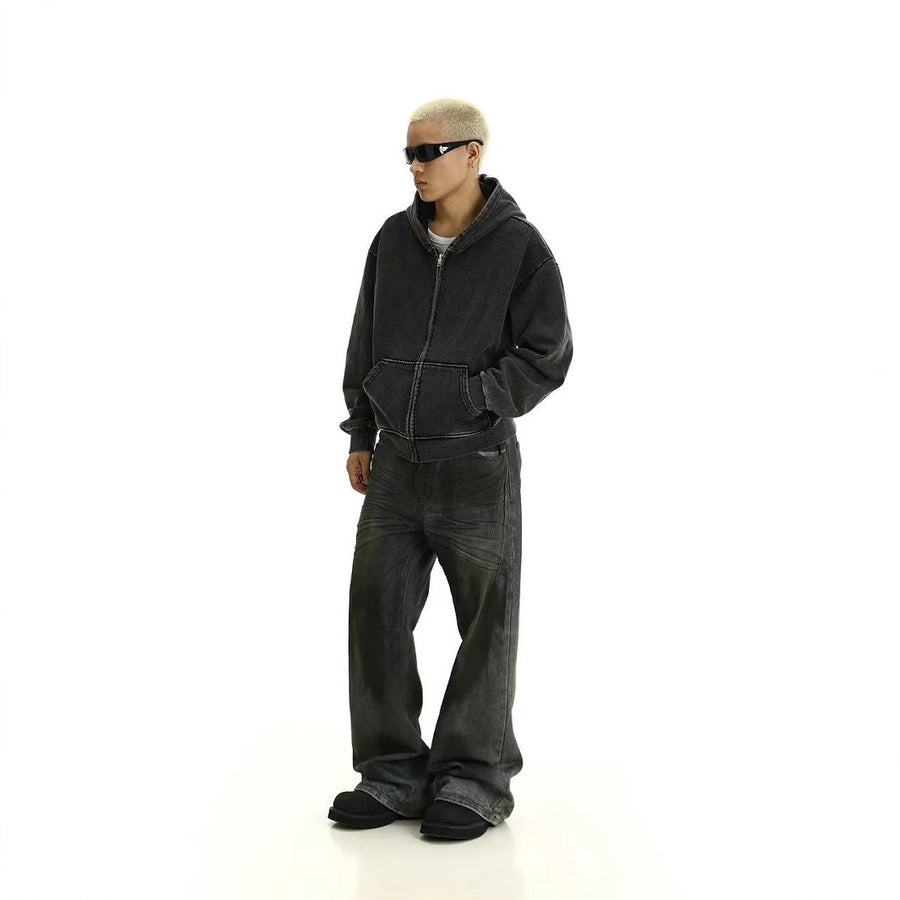 Cropped Zip Hoodie