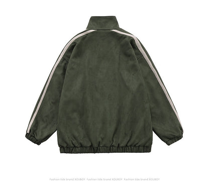 サイドライン スタンドカラートラックジャケット グリーン バックデザイン ユニセックス Highland