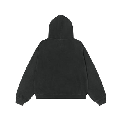 Vintage College Logo Zip-Up Hoodie