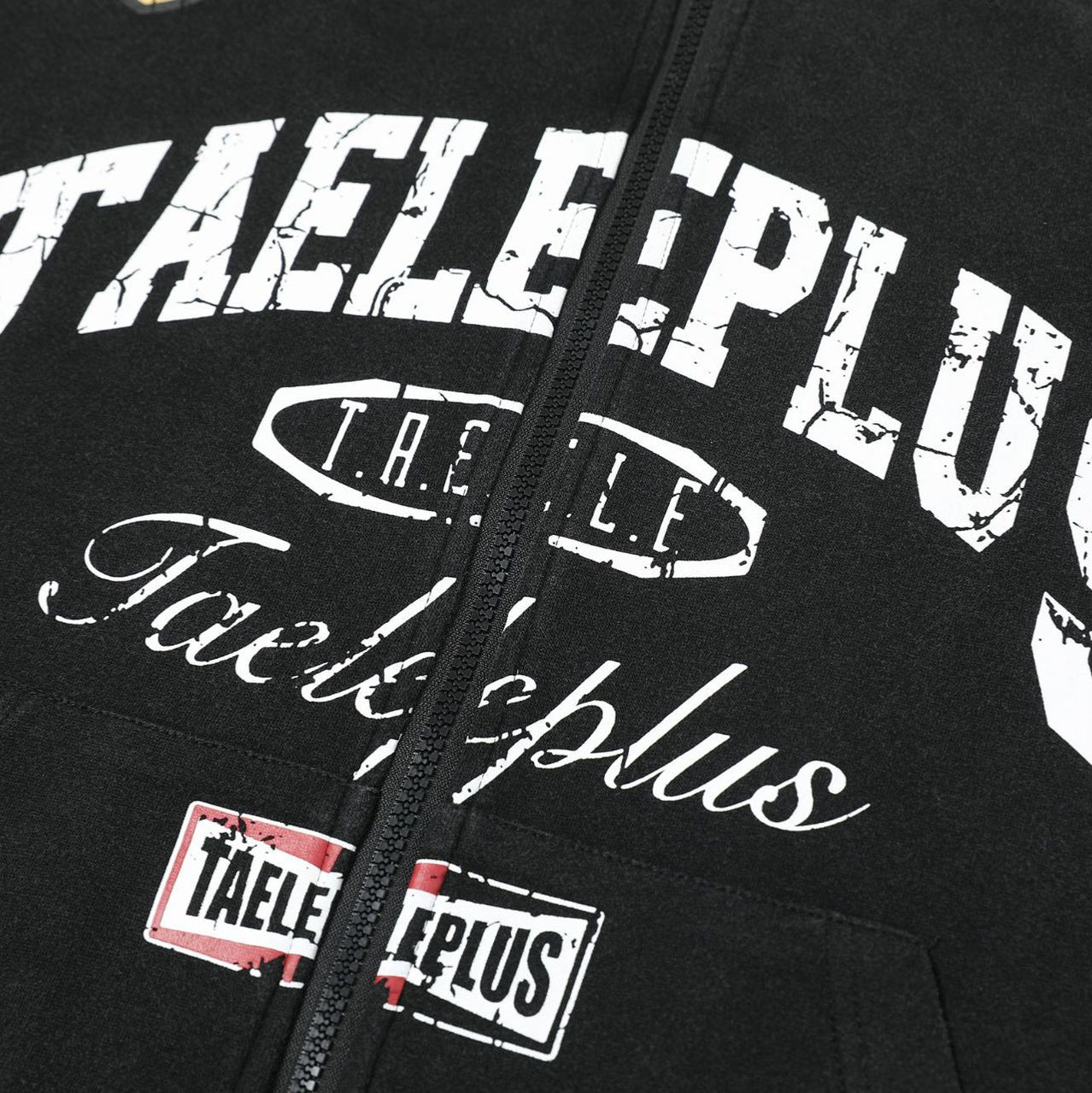 Vintage College Logo Zip-Up Hoodie