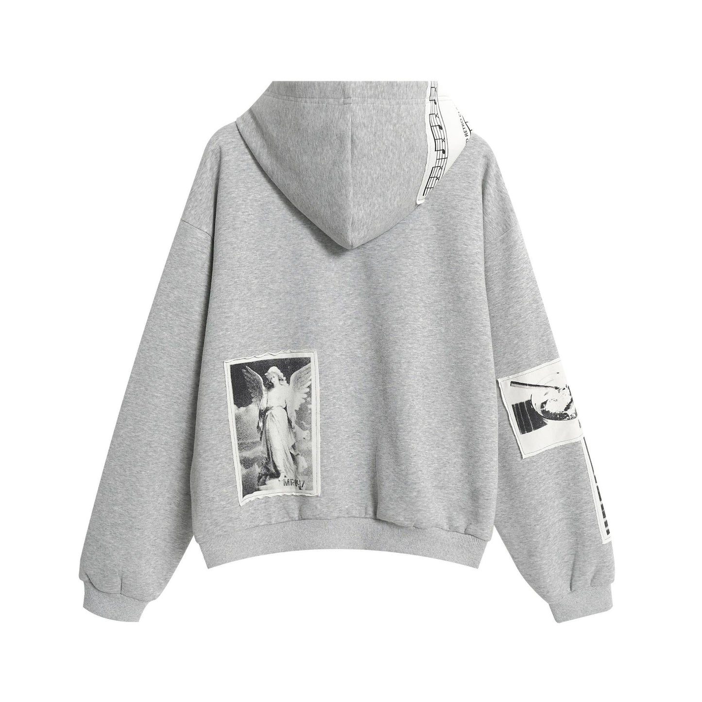 Graphic Photo Print Zip-Up Hoodie