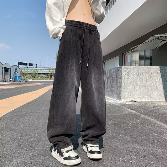 ワイドデニムパンツ ブラック×ホワイトコーデ例 High land