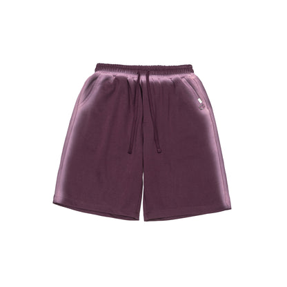 ピグメントショーツ パープル単品 フェイクピアスアクセント ユニセックス Highland