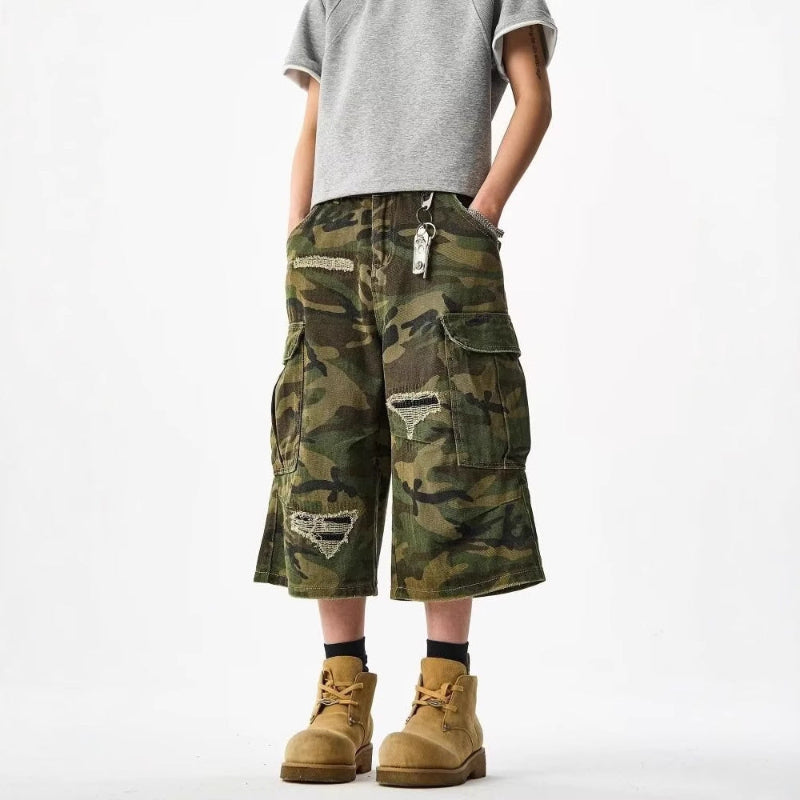 【SALE】RIPPING CARGO SHORTS CMOUFLAGE