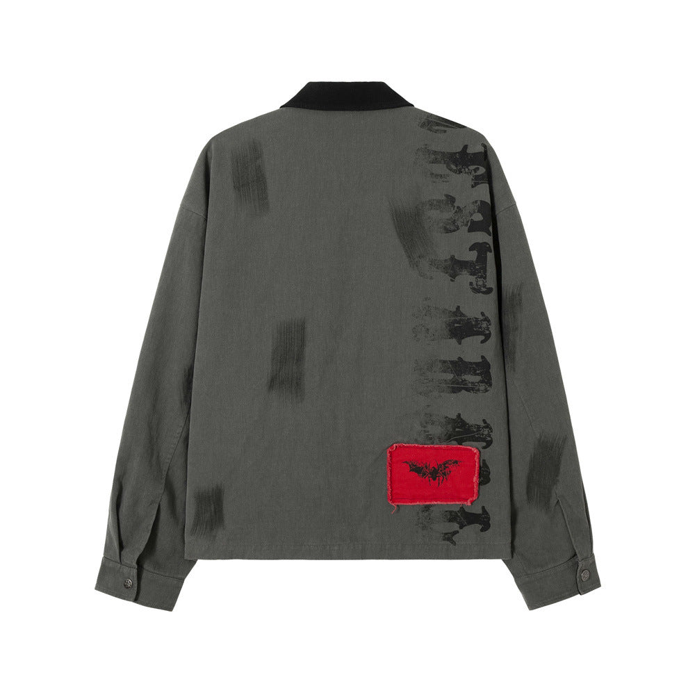 Gothic Art Patchwork Zip Jacket