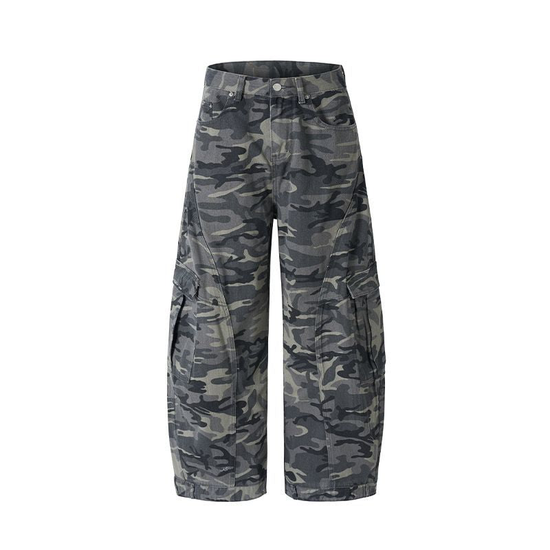 JIAMU camouflage pants leg wide