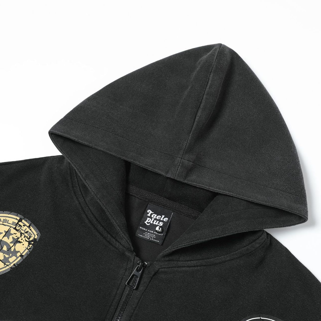 Vintage College Logo Zip-Up Hoodie