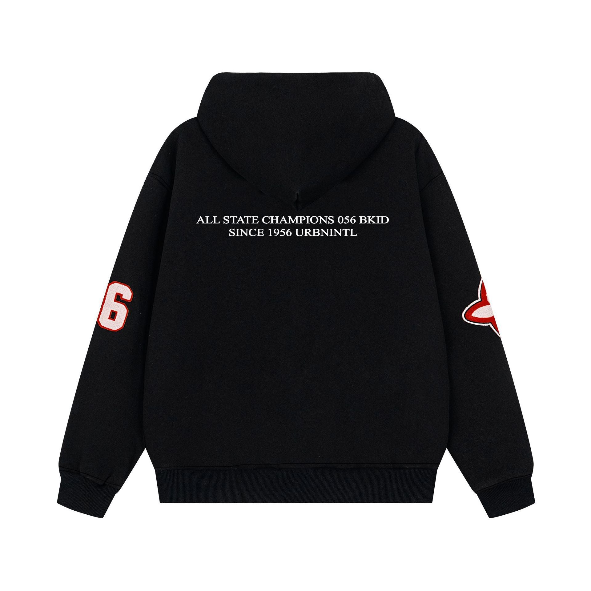 刺繍ロゴワッペンジップパーカー｜ストリート系バトルキッドデザイン