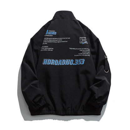 グラフィックロゴ ブルゾン ブラック バックプリント＆ロゴディテール Highland