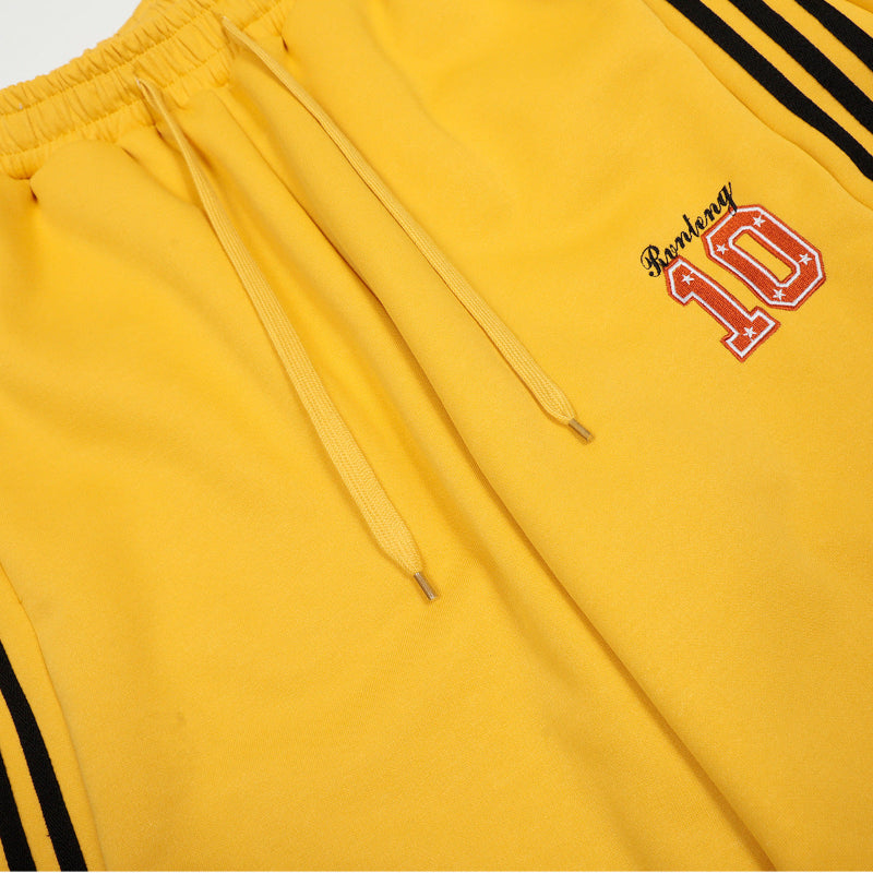 ヴィンテージサイドライン ワイドトラックパンツ 刺繍ロゴ＆ウエストディテール Highland