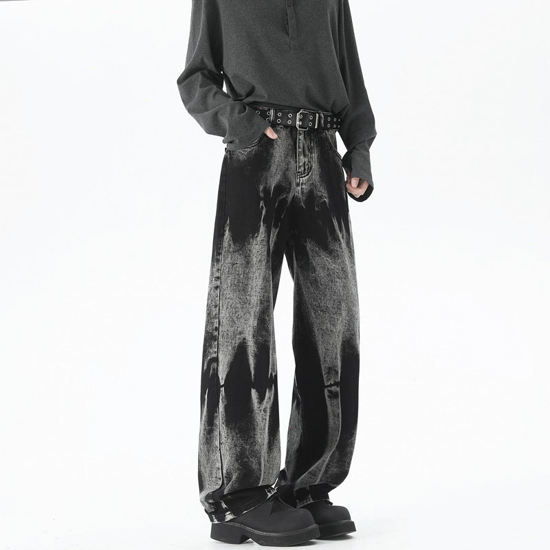 DIFFICULT BLACK WASHED STRAIGHT PANTS