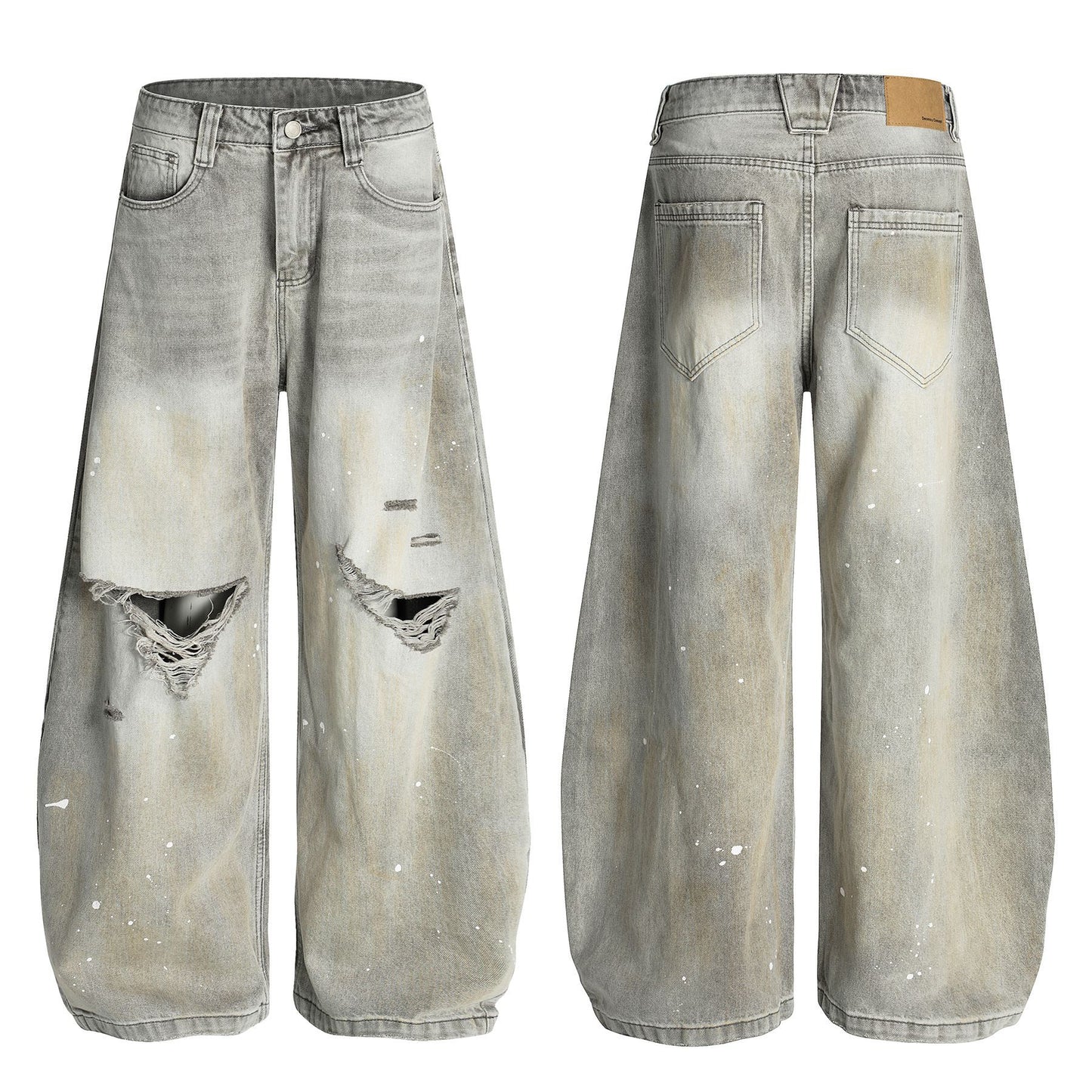 Graffiti Style Wide Denim